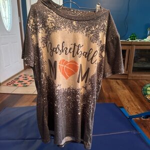 Bleach Pattern Basketball Mom Women’s Shirt - Navy